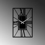Wallity Reloj de pared metálico Striped en negro